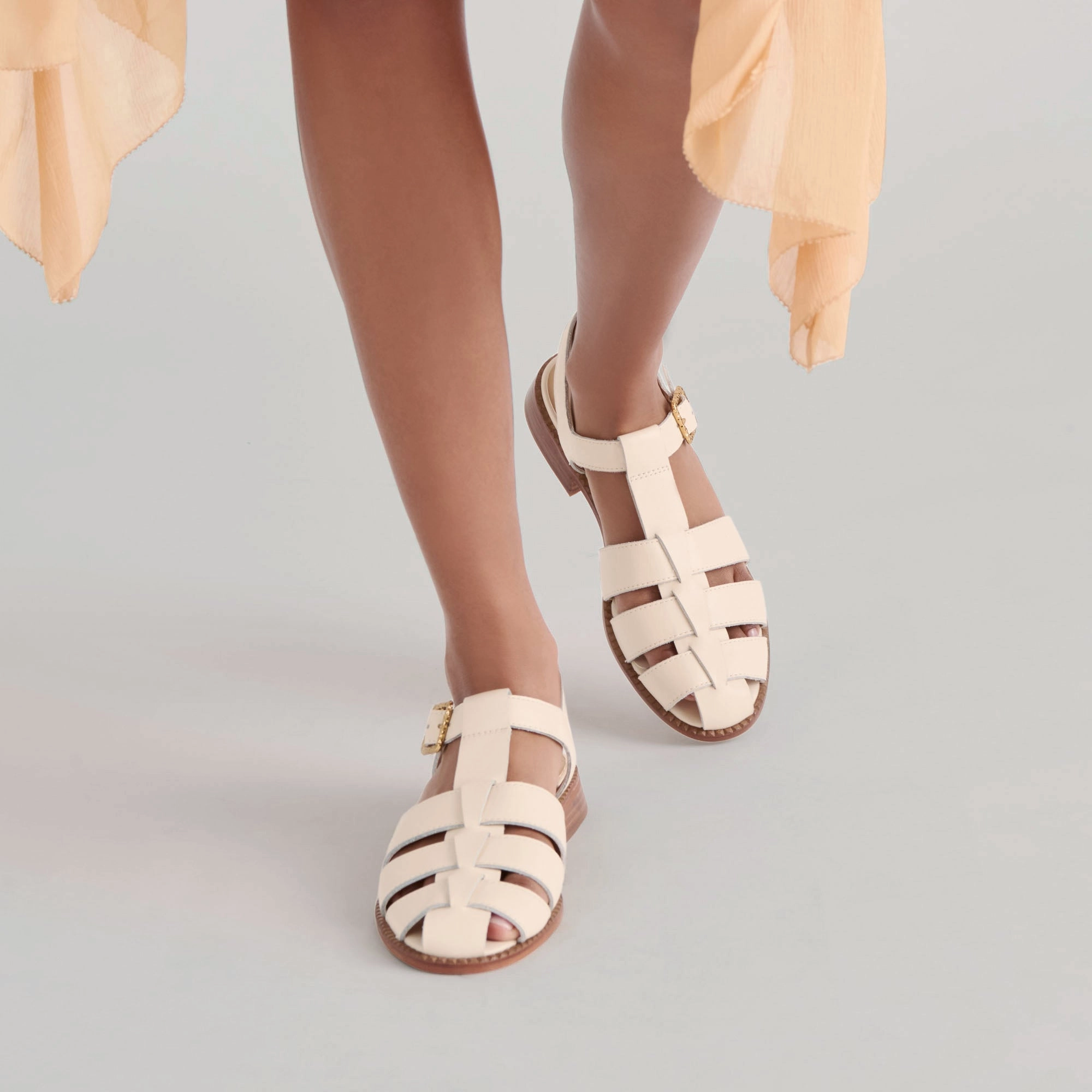 HOLIS SANDALS BONE LEATHER most expensive muted colors