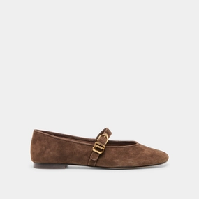 ALIZZA BALLET FLATS DK BROWN SUEDE reasonable