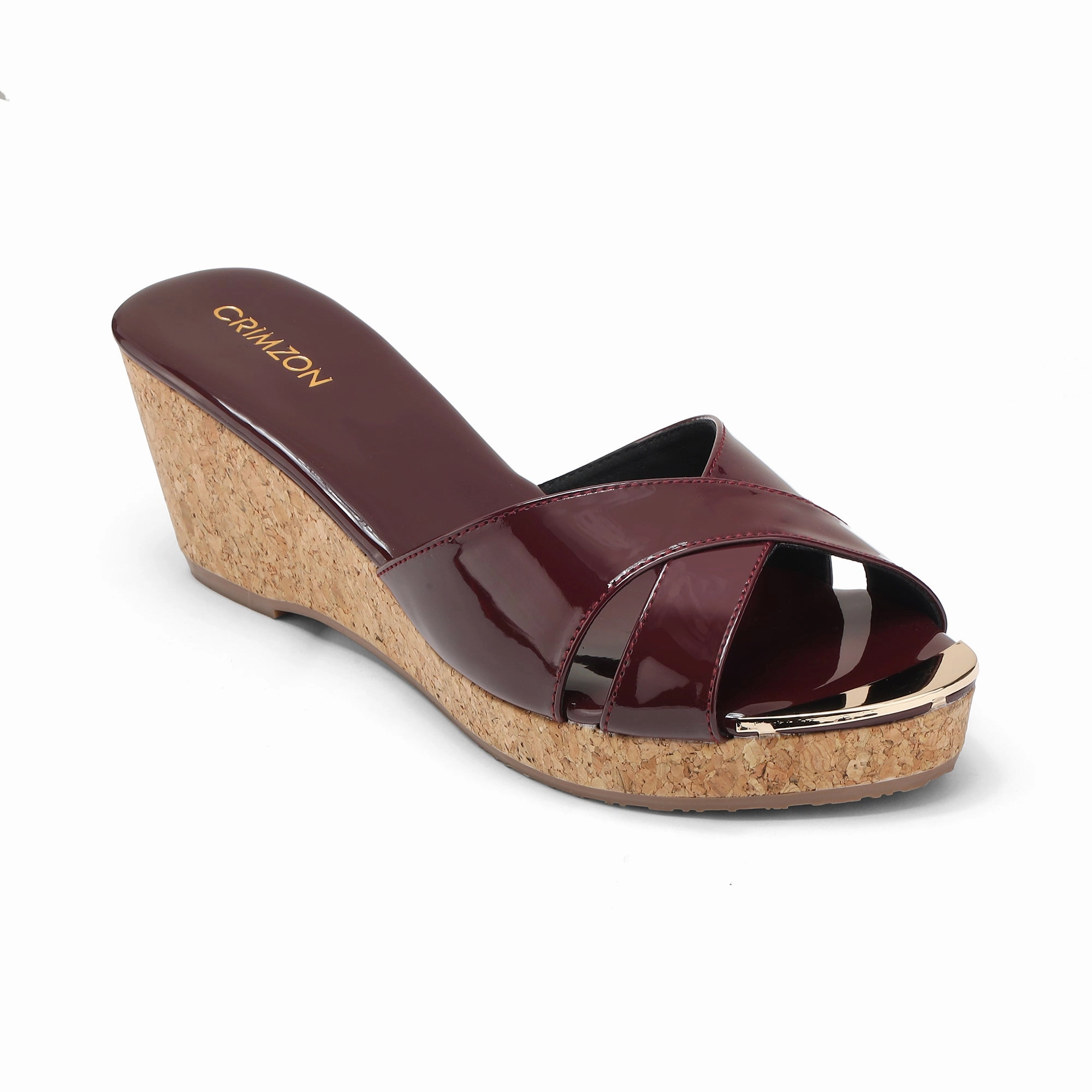 High-Quality Outdoor Shoes AIYANA- BURGUNDY WEDGES