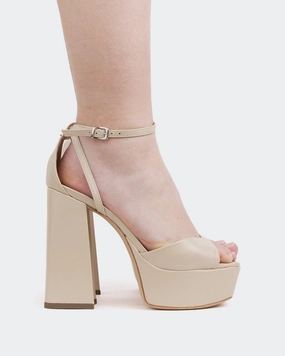 Borago, Vanilla Leather/Cuir Vanille Leopard Touch Thin strap