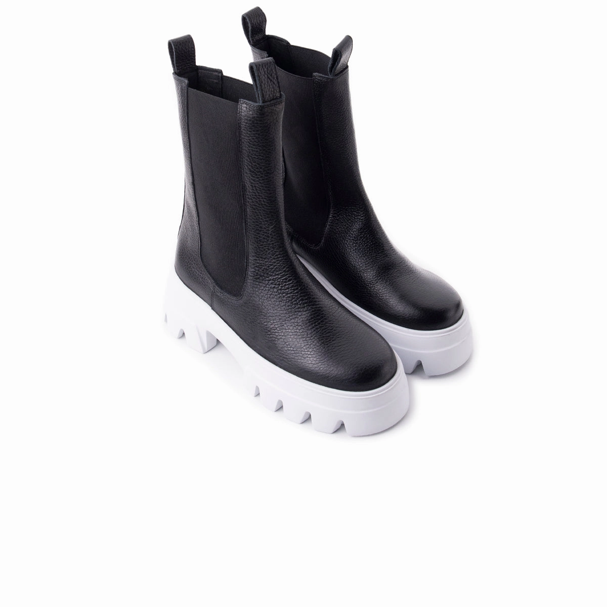 Stable Support Cold Weather Commuter Closed Toe Design Tacoma Black Leather/White Sole