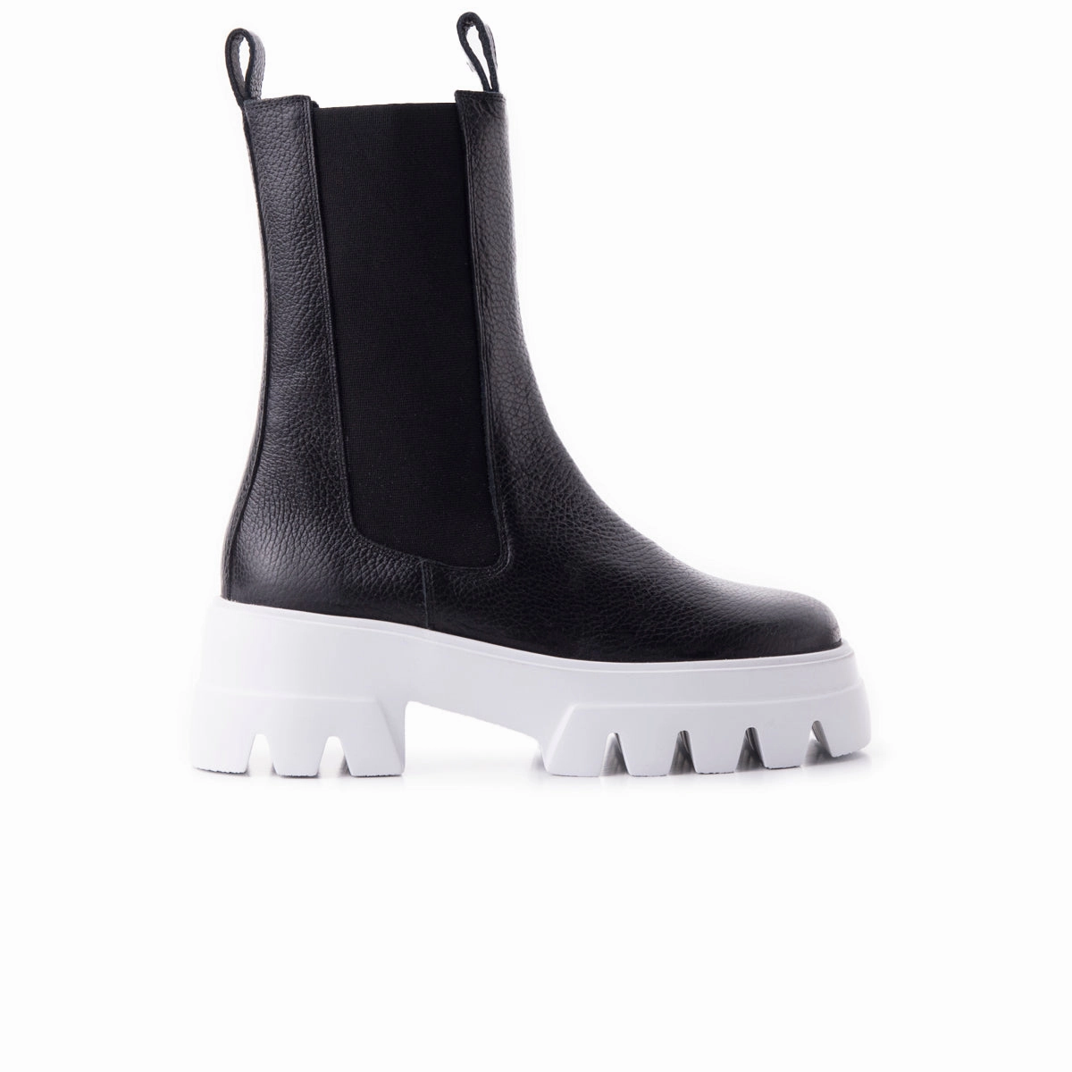 Insulated Trail Runner Comfort Lining Cold Weather Commuter Tacoma Black Leather/White Sole