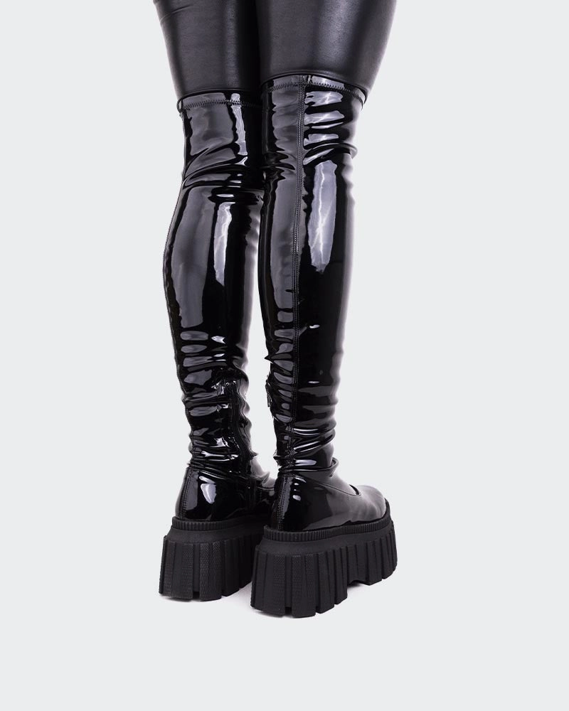 Work Mud Resistant Stylish Explorer Letar Black Patent