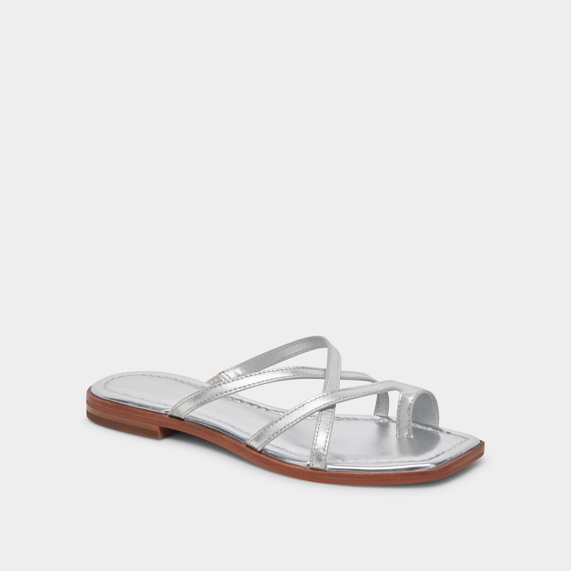 INDIGO SANDALS SILVER DISTRESSED LEATHER bright - colors daily commuters