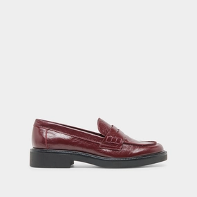 TIGGY LOAFERS OXBLOOD CRINKLE PATENT High-performance ease walkers' stability