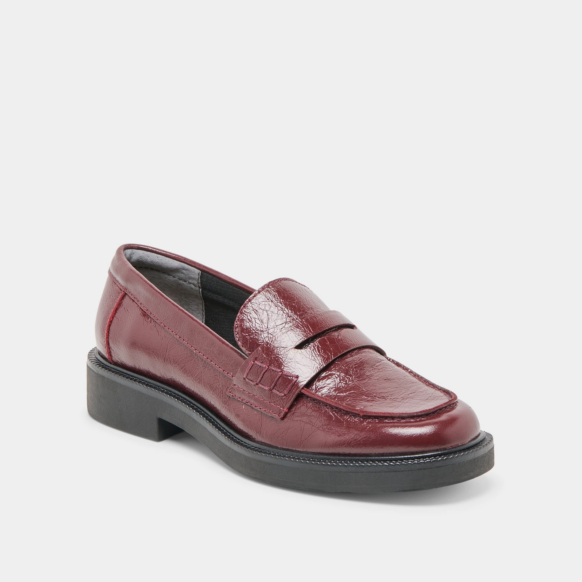 TIGGY LOAFERS OXBLOOD CRINKLE PATENT Luxurious Touch temperature regulation