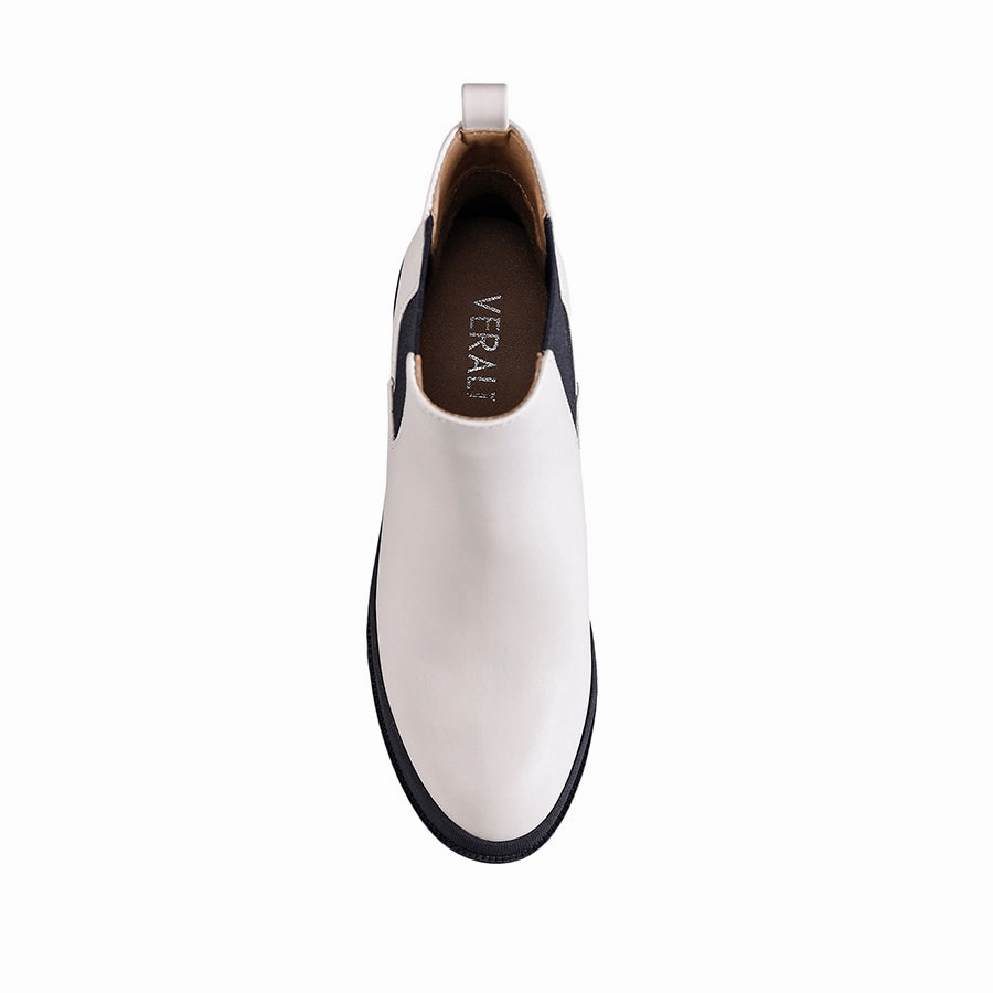 Cold-Weather Must Georgia Chunky Combat Boots - Bone Smooth