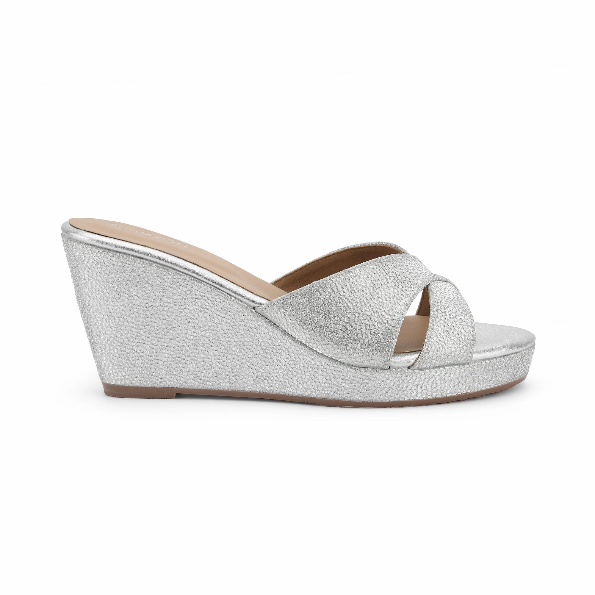 AIYANA- SILVER WEDGES Sleek Casual Shoes Casual Footwear for Vacation