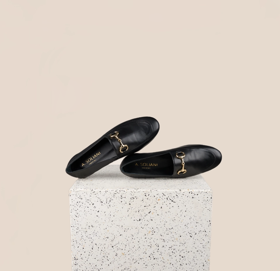 Arpino 2 - Black Leather First Walk Lightweight Design