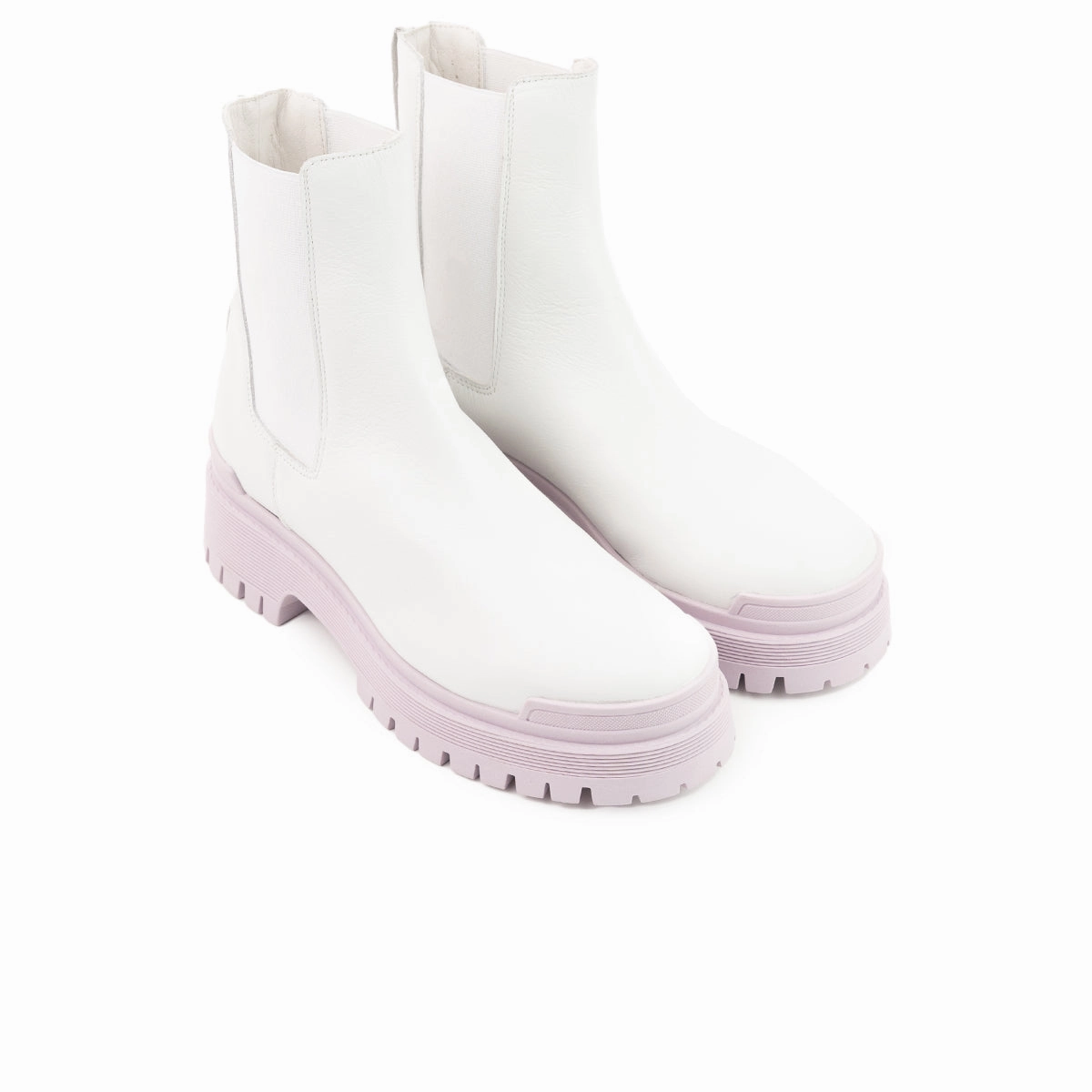 Kirby White Leather/Lilac Sole Trail Friendly Enhanced Leg Support