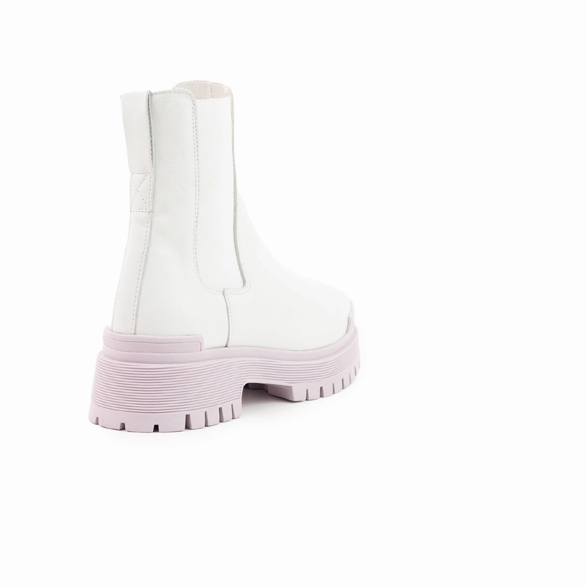 Water Repellent Kirby White Leather/Lilac Sole
