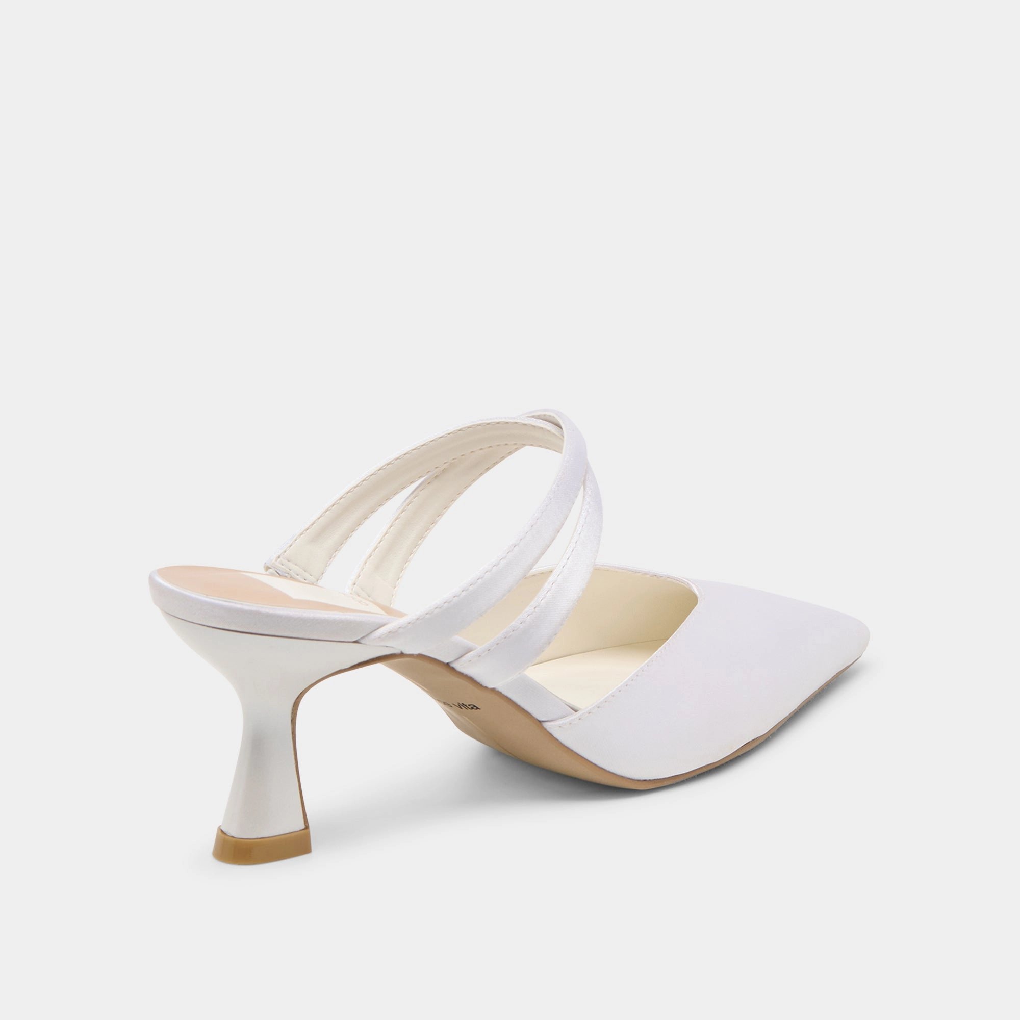 Unique ease Adult LINORE HEELS TRUE WHITE SATIN