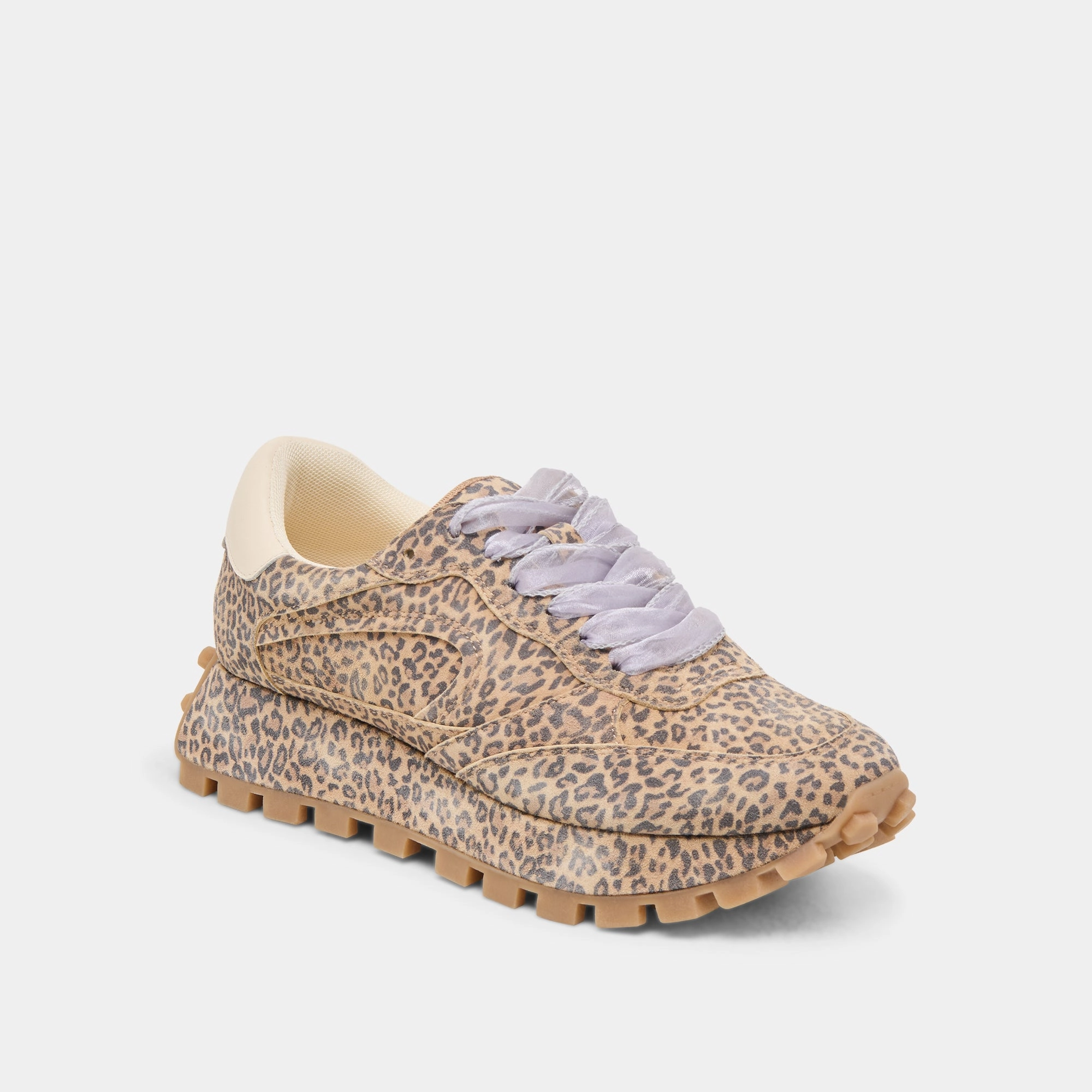 TRICIA SNEAKERS TAN LEOPARD PRINTED SUEDE Lightweight sole design All-weather chic