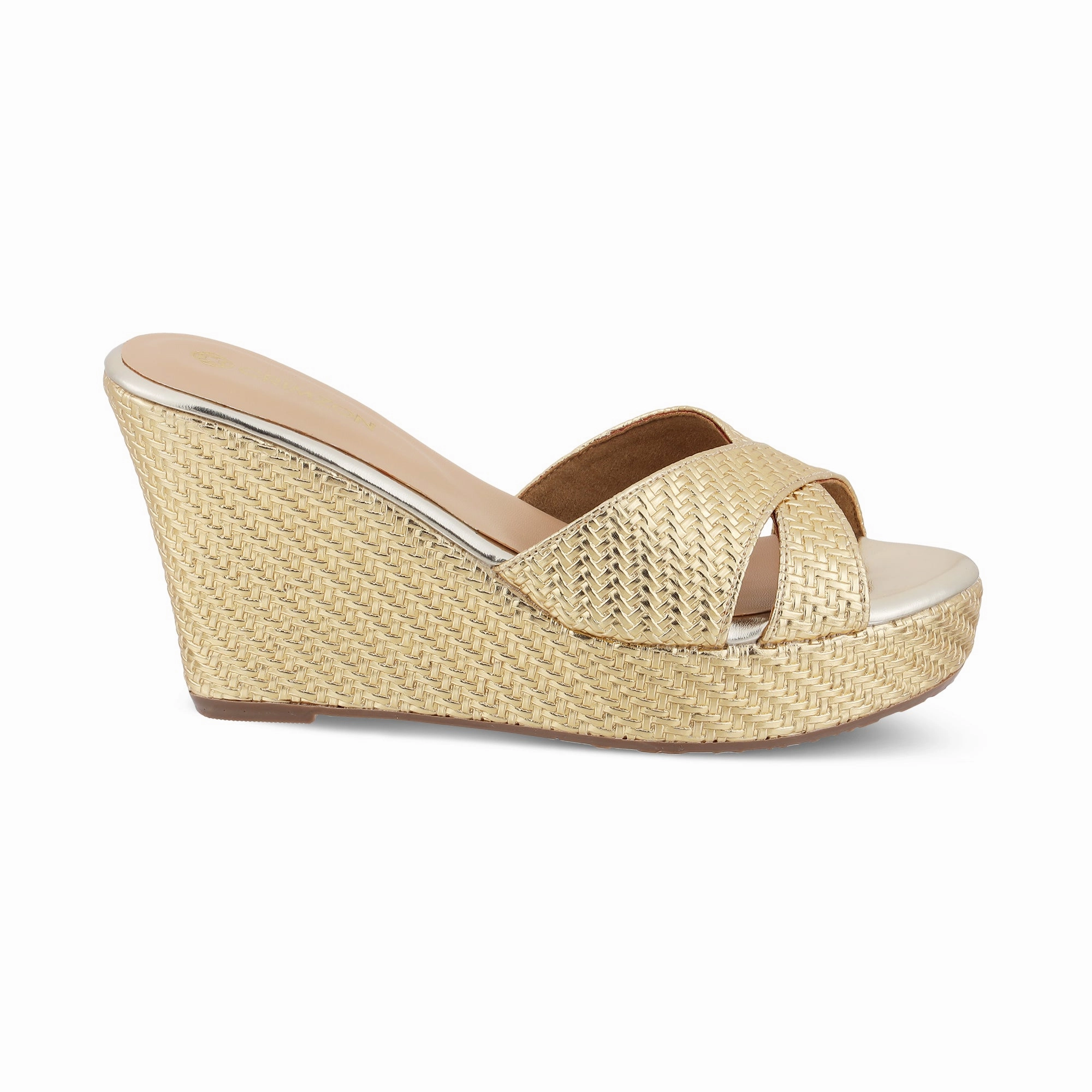 Light Travel Modern Design AIYANA- GOLD WEDGES