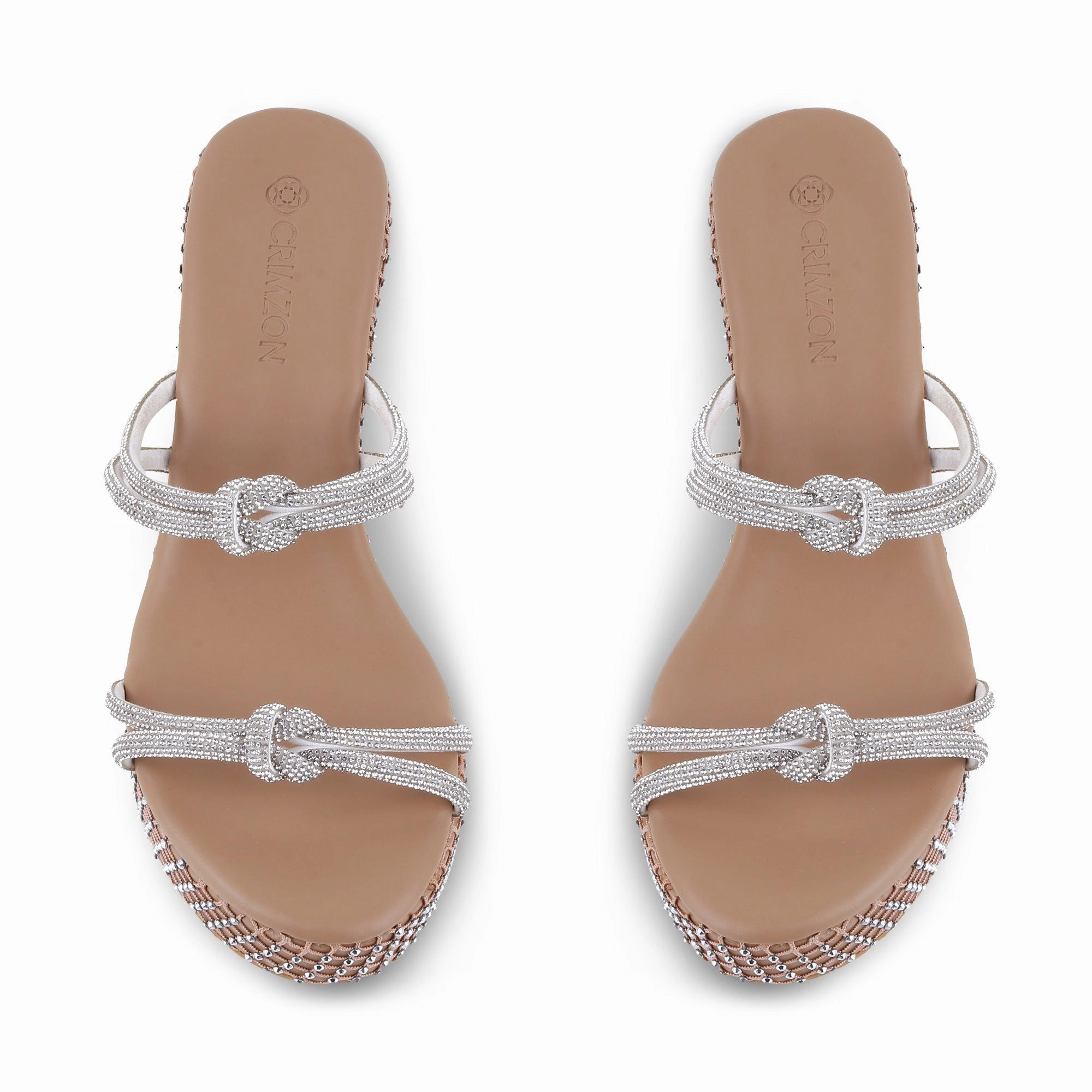 STARDUST- SILVER GLITTER WEDGES Gel Insole