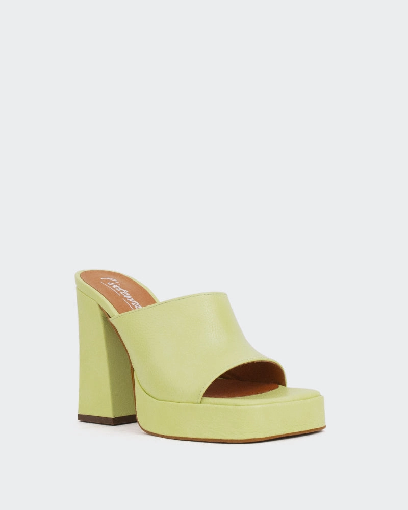 Chic Flats Vendome Green Leather