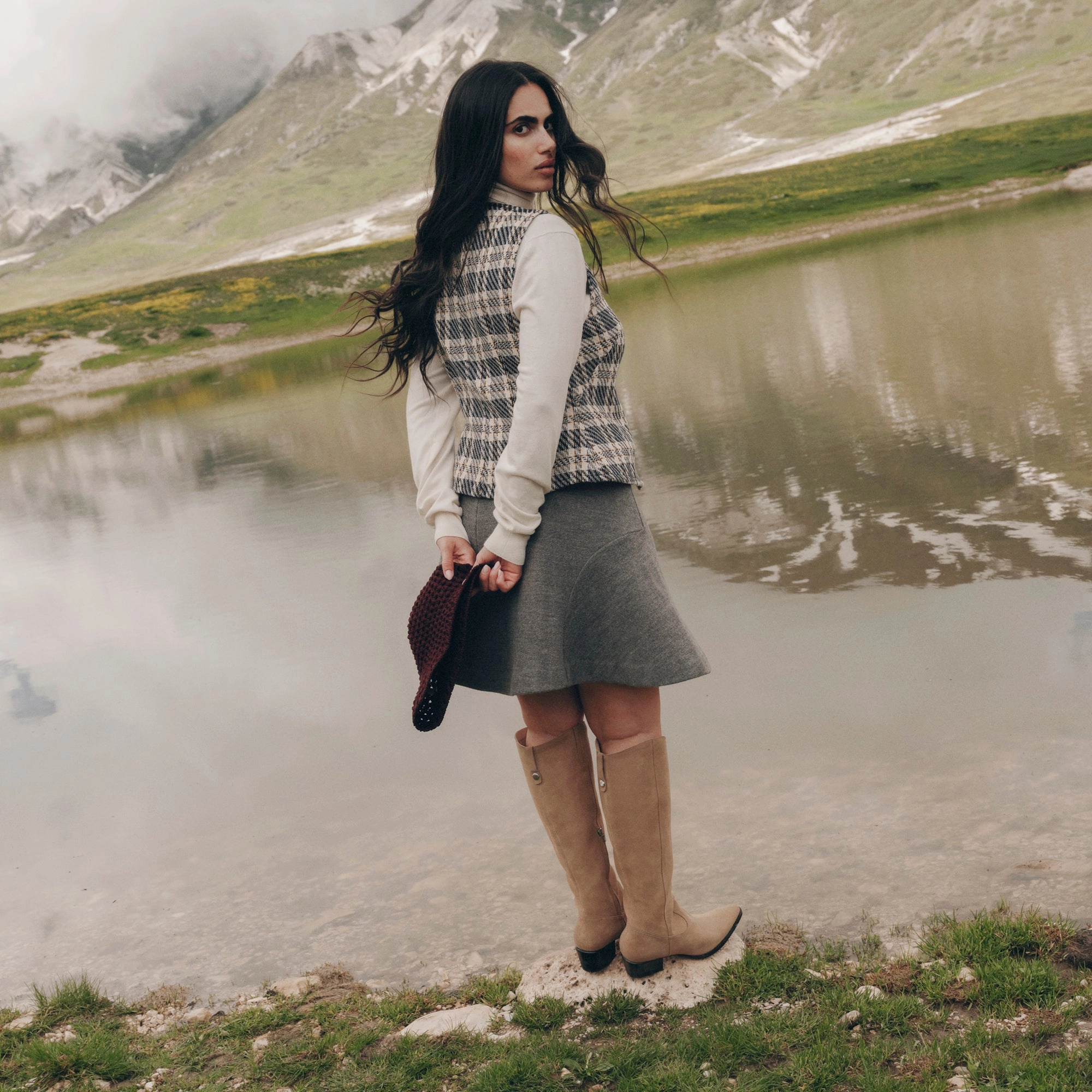 VIRONA H2O BOOTS DK TAUPE SUEDE Impact protection Dancing