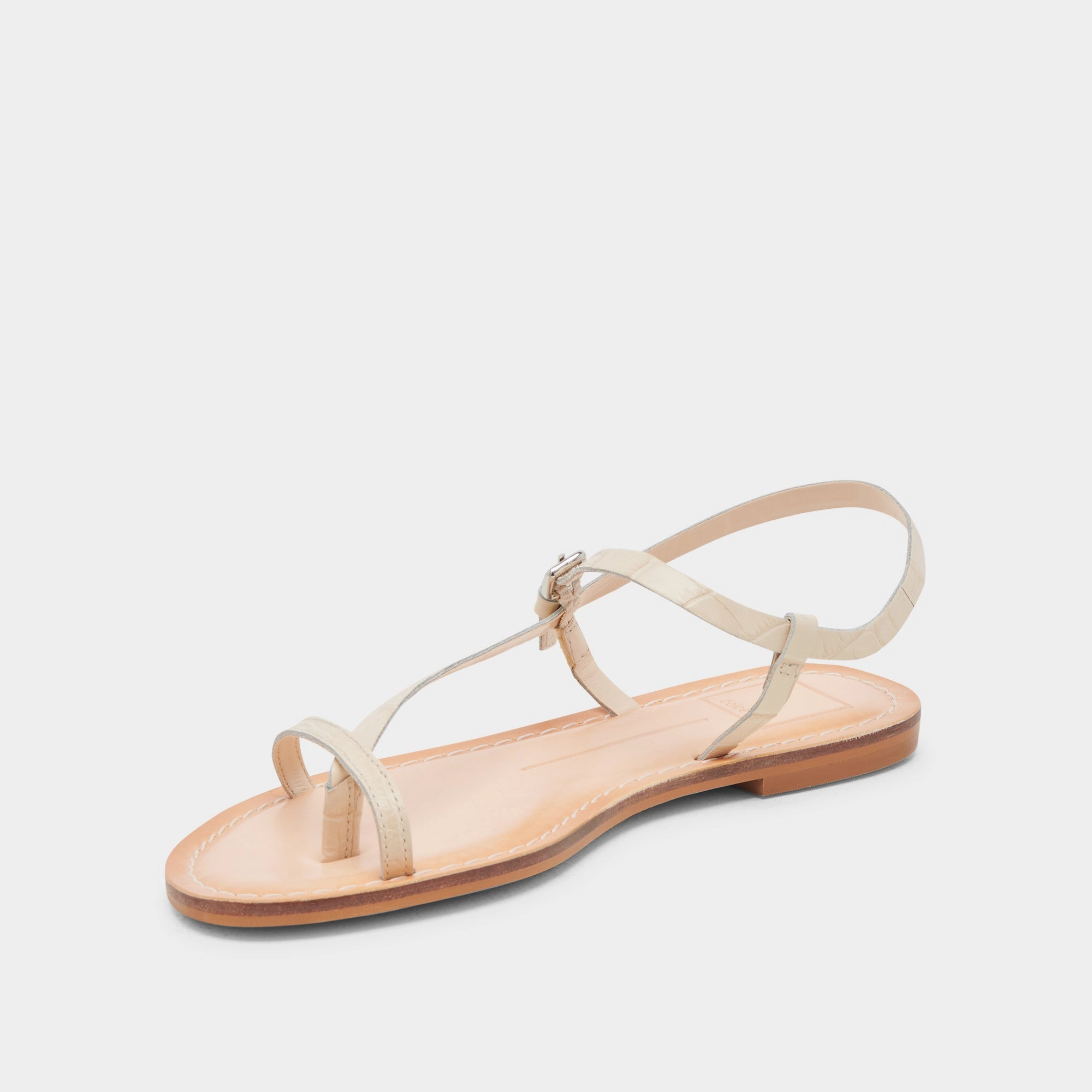 low - top WANDRE SANDALS BONE EMBOSSED LEATHER