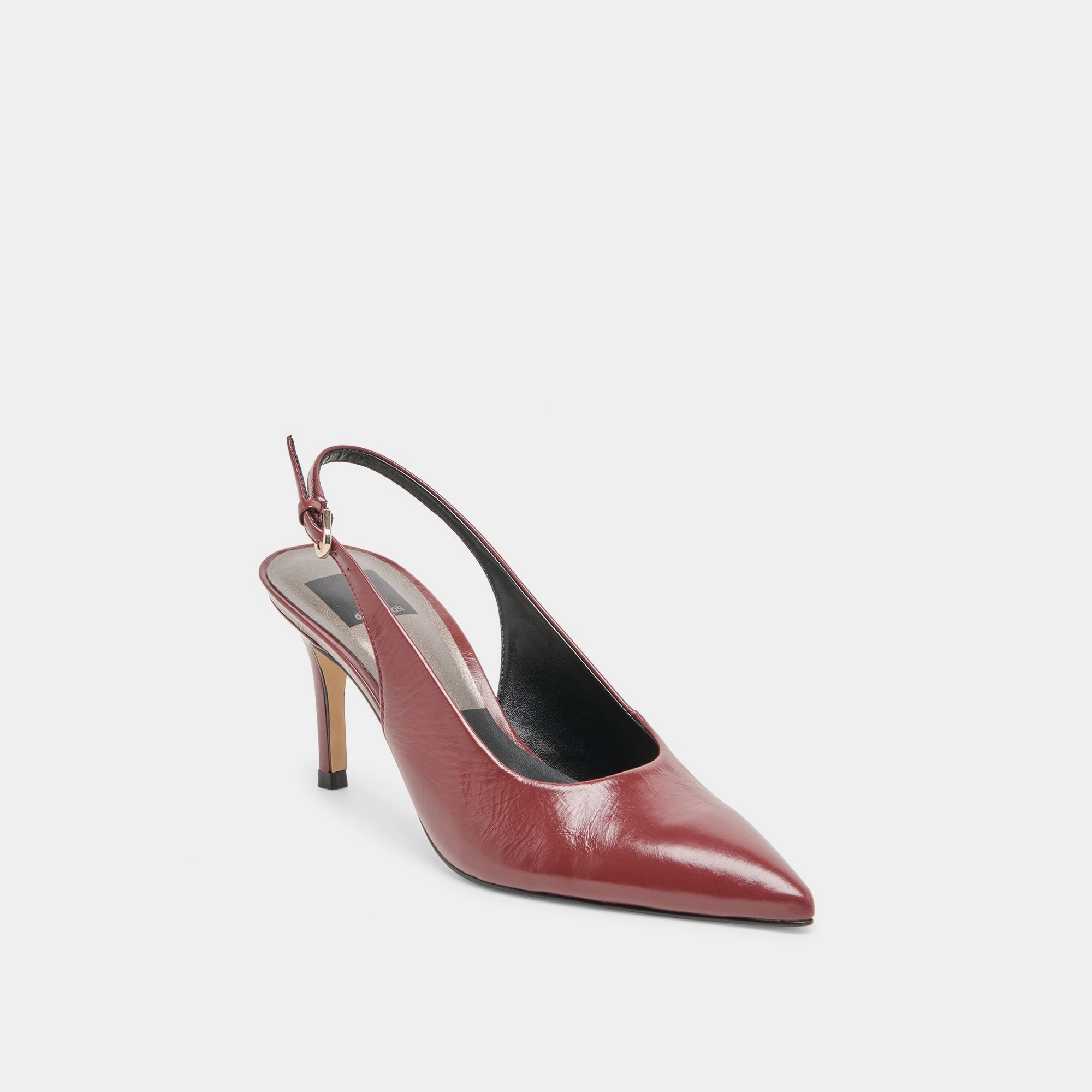 arch - support - level ELASI HEELS OXBLOOD CRINKLE PATENT