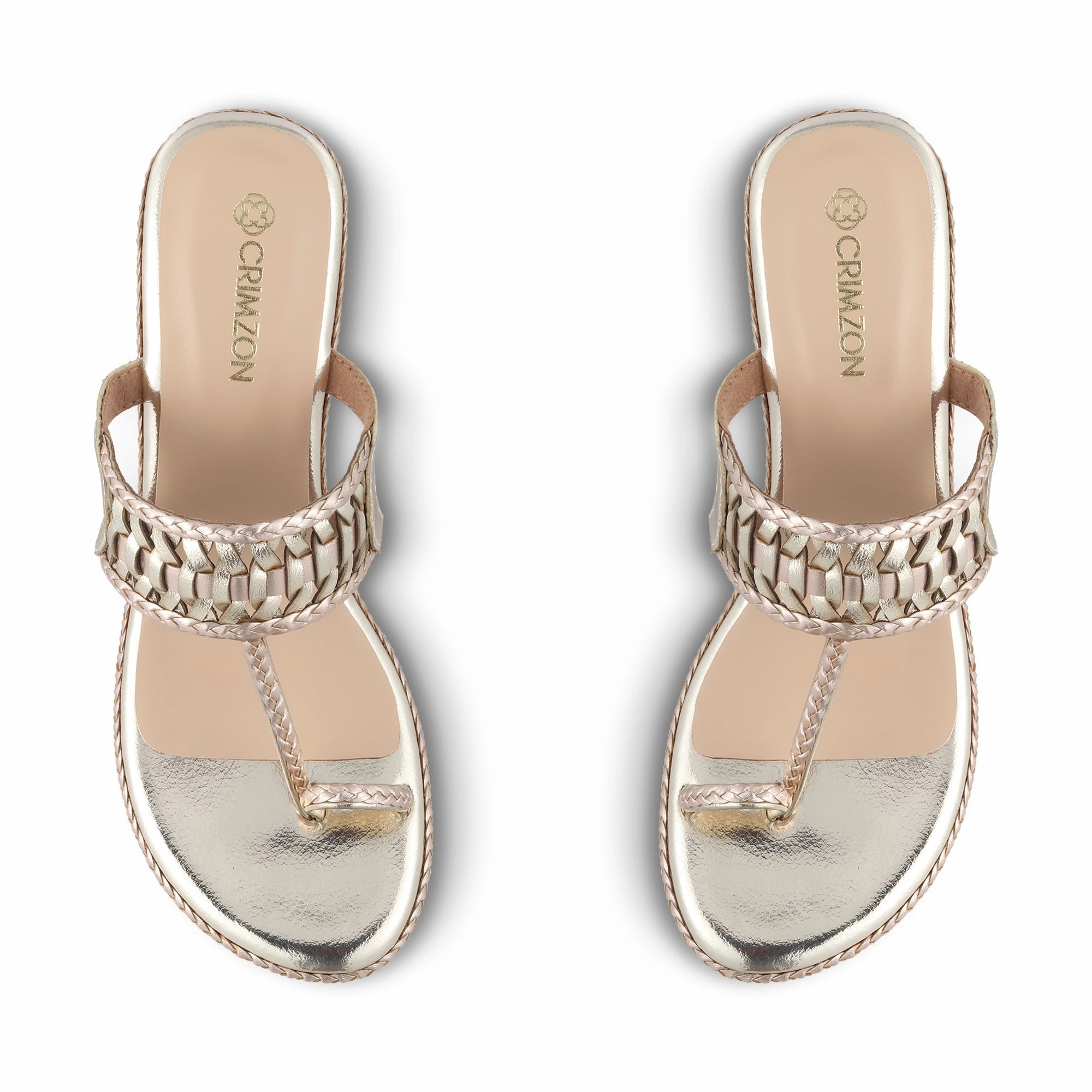 Aeration Channel System AISHA- ROSE GOLD KOLHAPURIS