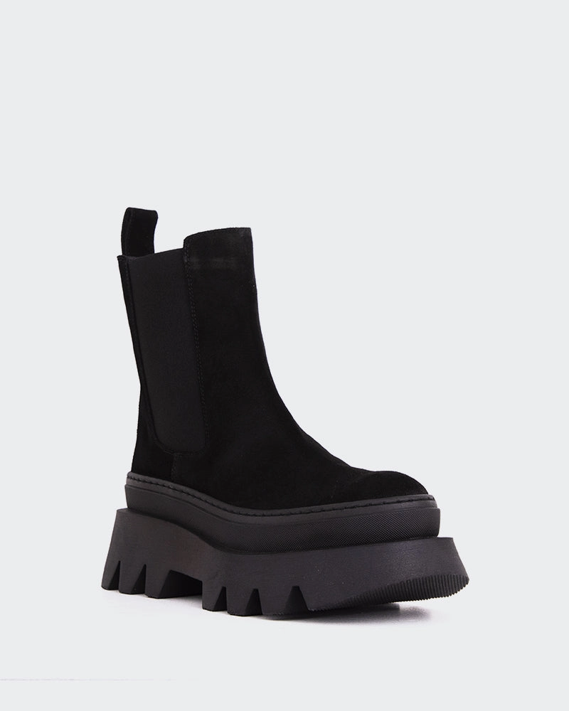 Wolfe Black Suede Durable Shell Comfort Seeker