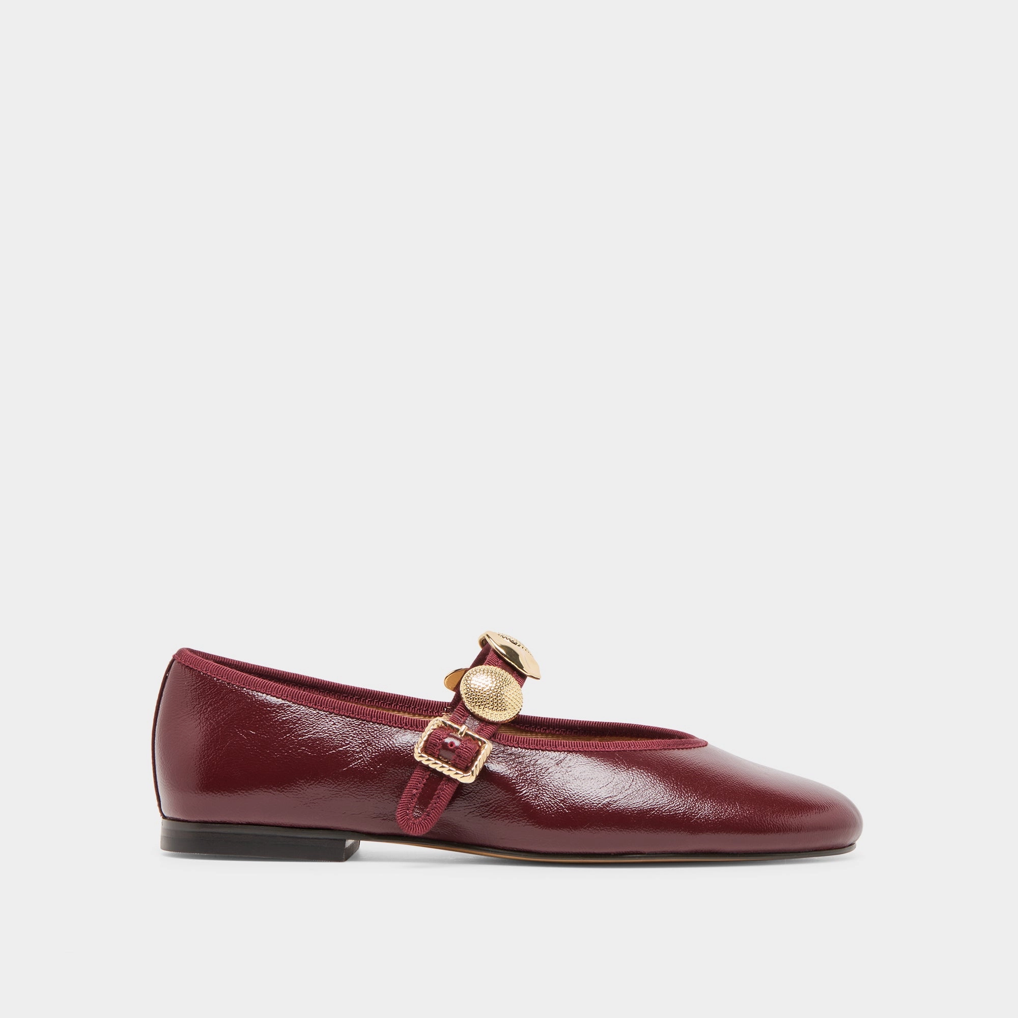 embossed Easy performance RELAN BALLET FLATS OXBLOOD LEATHER