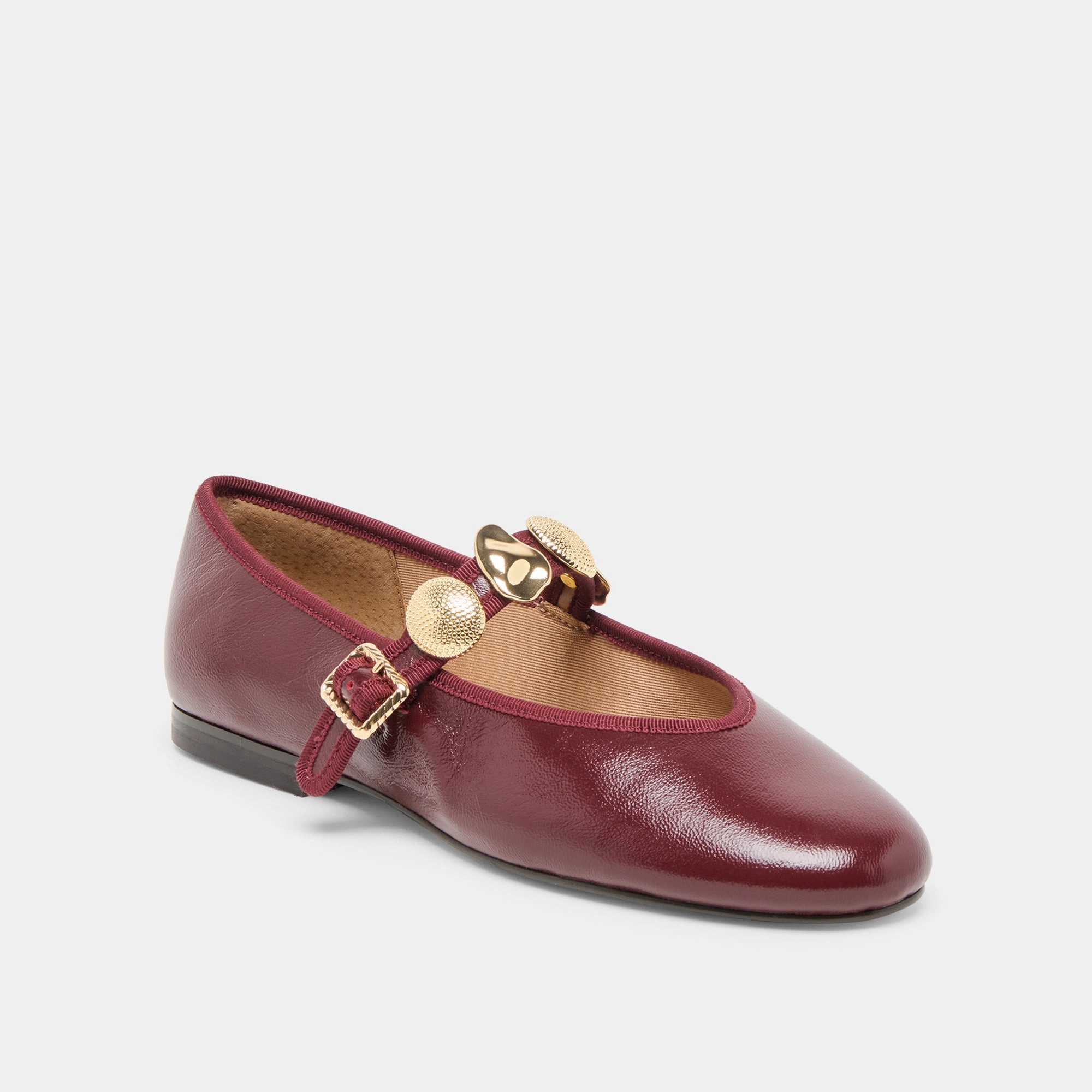 RELAN BALLET FLATS OXBLOOD LEATHER Non Marking Tread