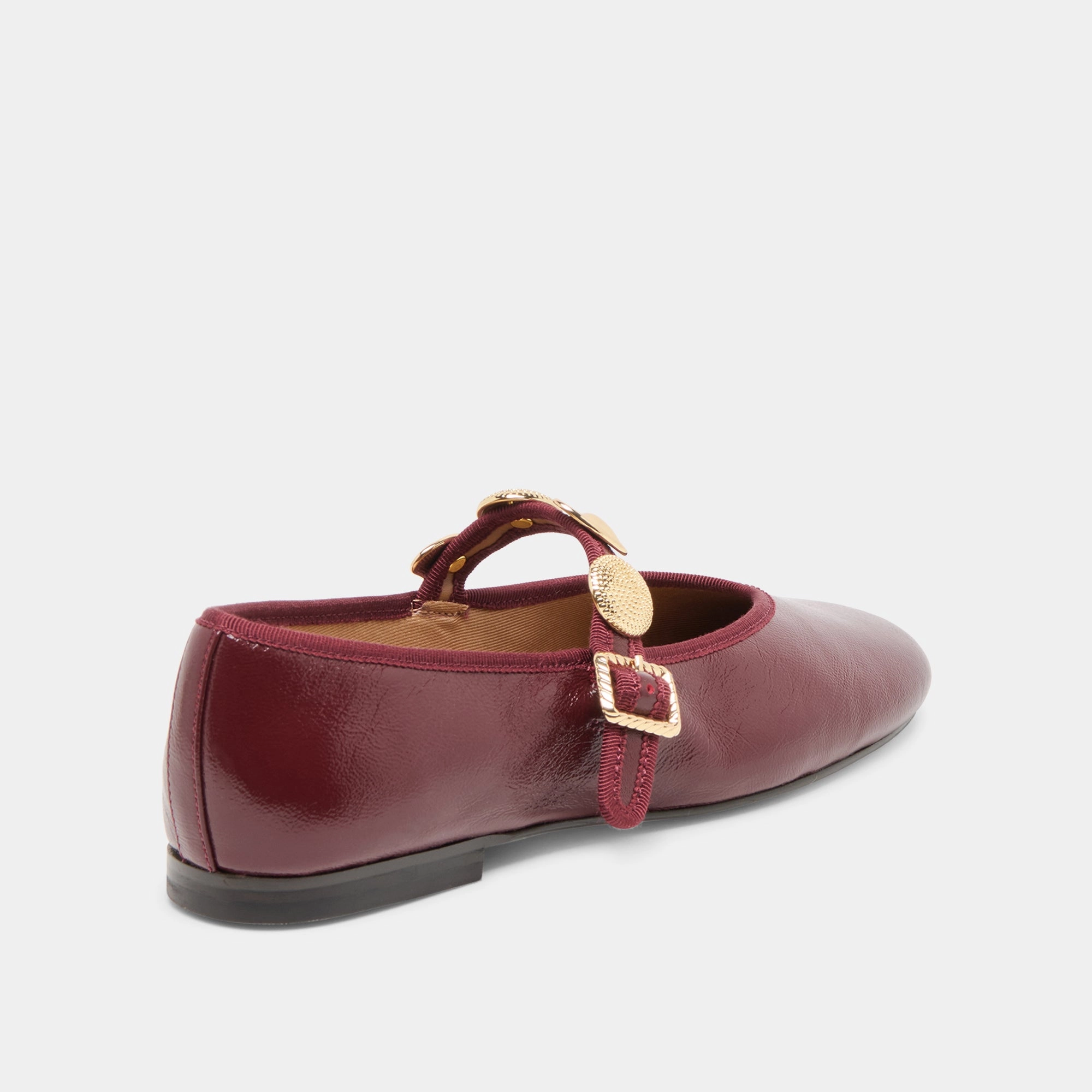 Breathable mesh lining RELAN BALLET FLATS OXBLOOD LEATHER