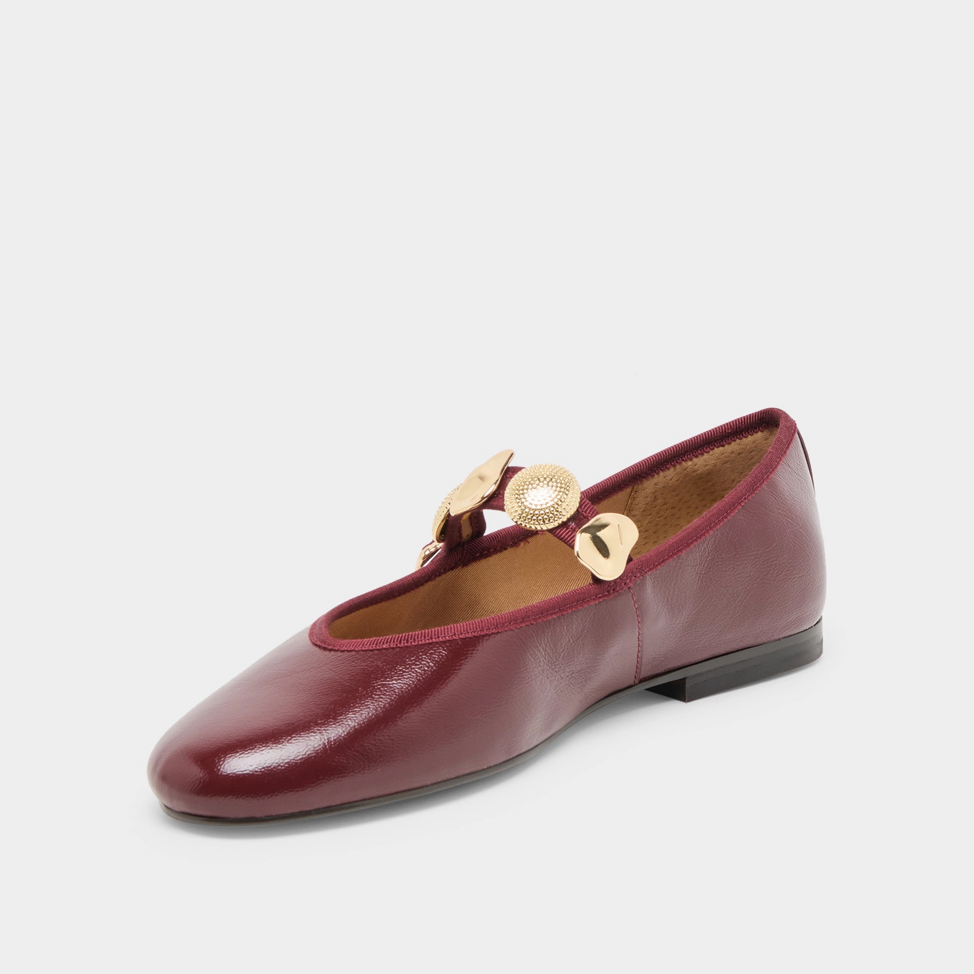 real RELAN BALLET FLATS OXBLOOD LEATHER
