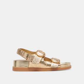 STARLA SANDALS GOLD DISTRESSED LEATHER packability - level Biodegradable Components