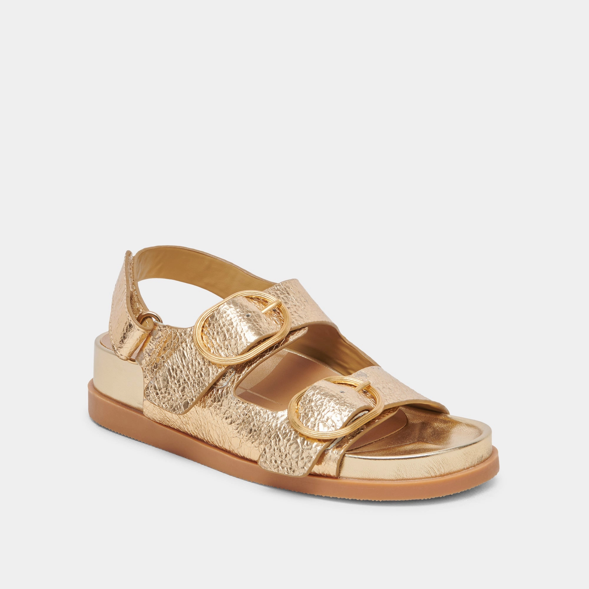 party - goer Roomy Fit STARLA SANDALS GOLD DISTRESSED LEATHER