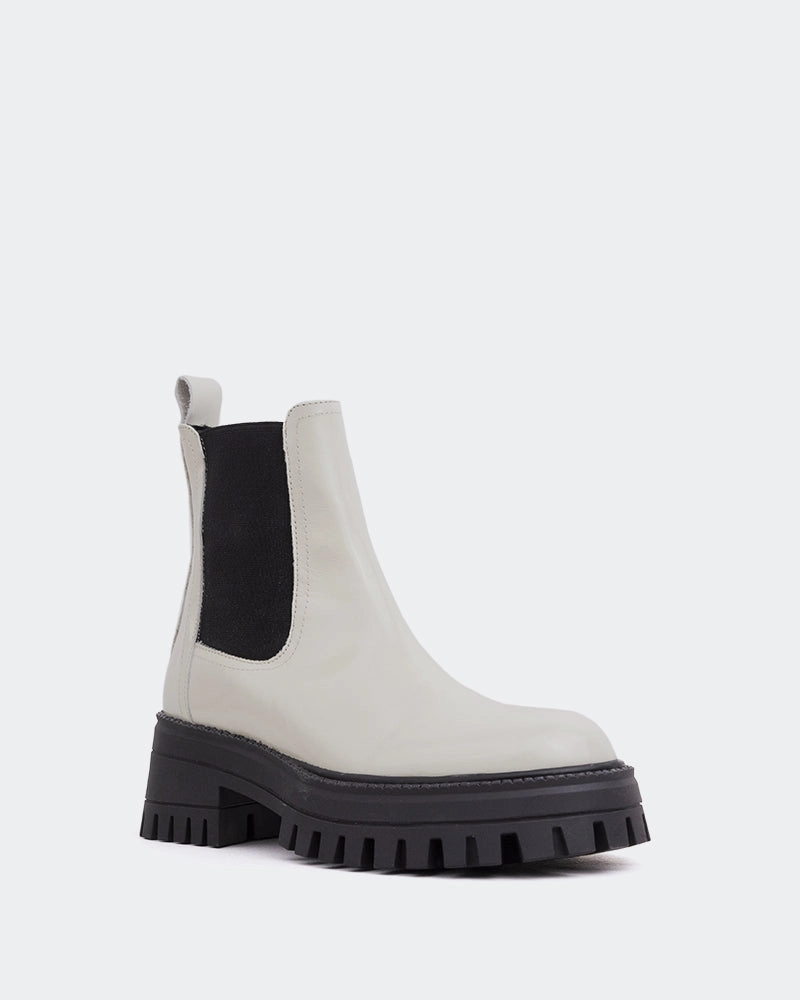 Xia Off White Leather Rugged Built Work Commute