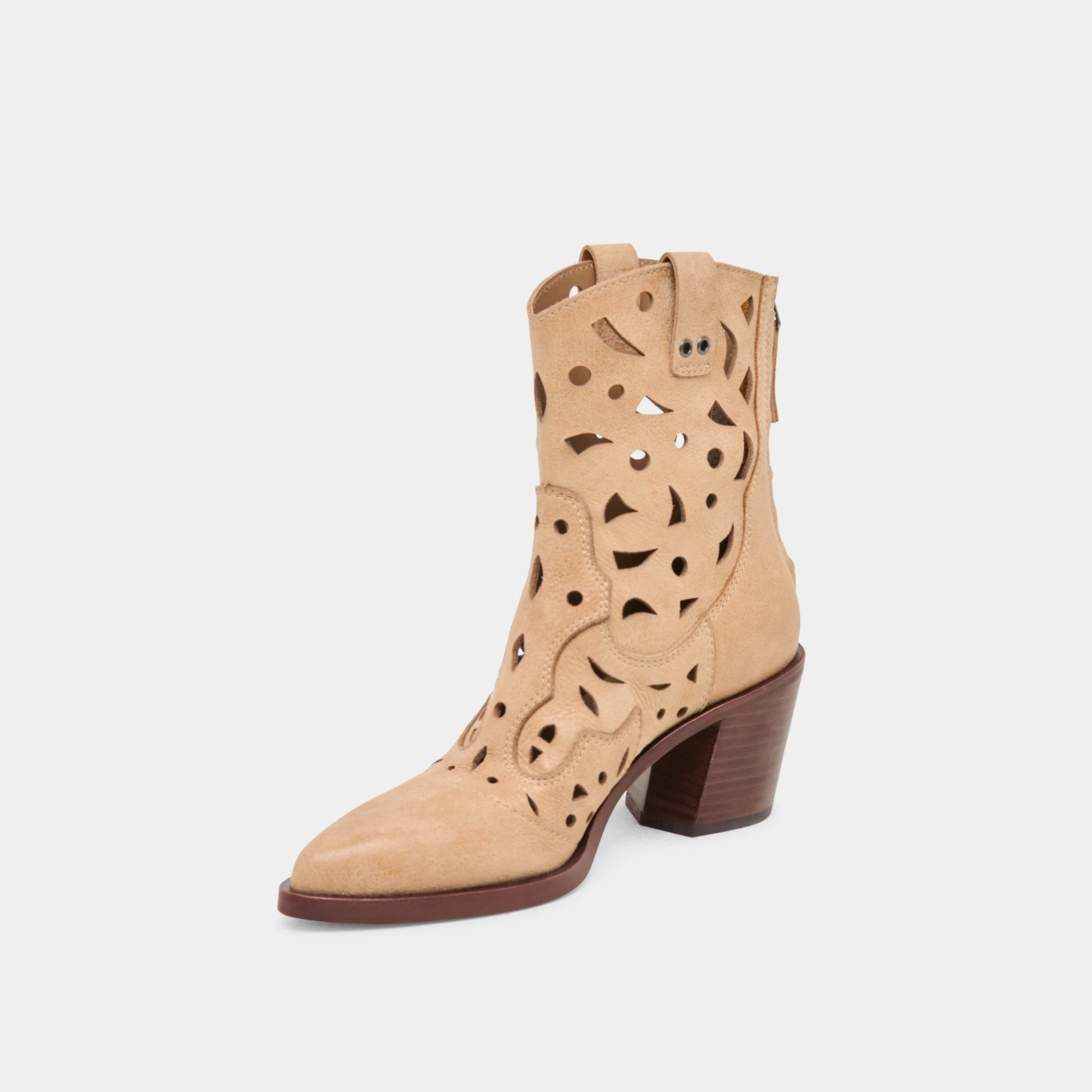 ZENOBI BOOTIES CAMEL DISTRESSED LEATHER Flexible Midsole