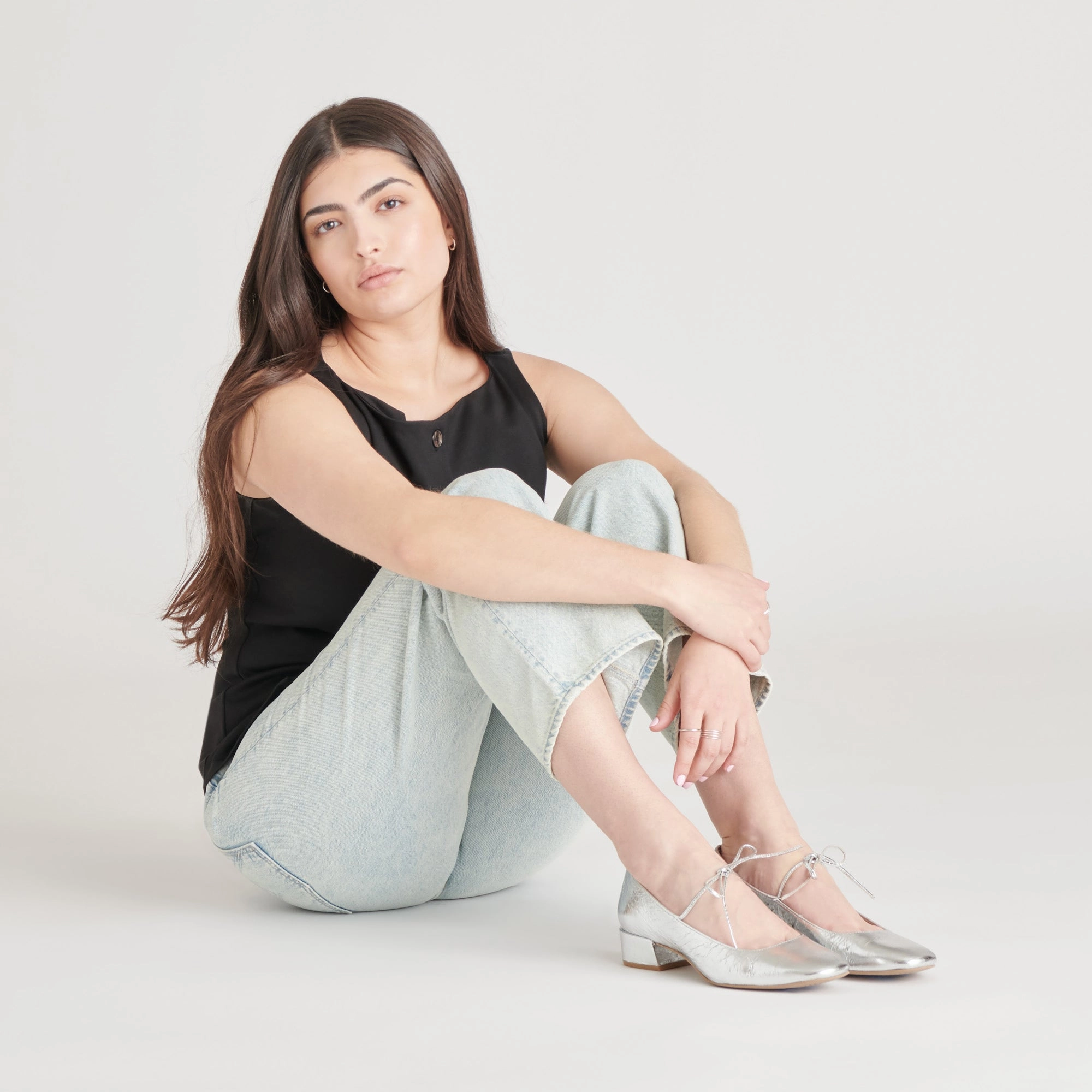 ARDIEN HEELS SILVER CRINKLE PATENT yoga enthusiasts Temperature Controlling Insole