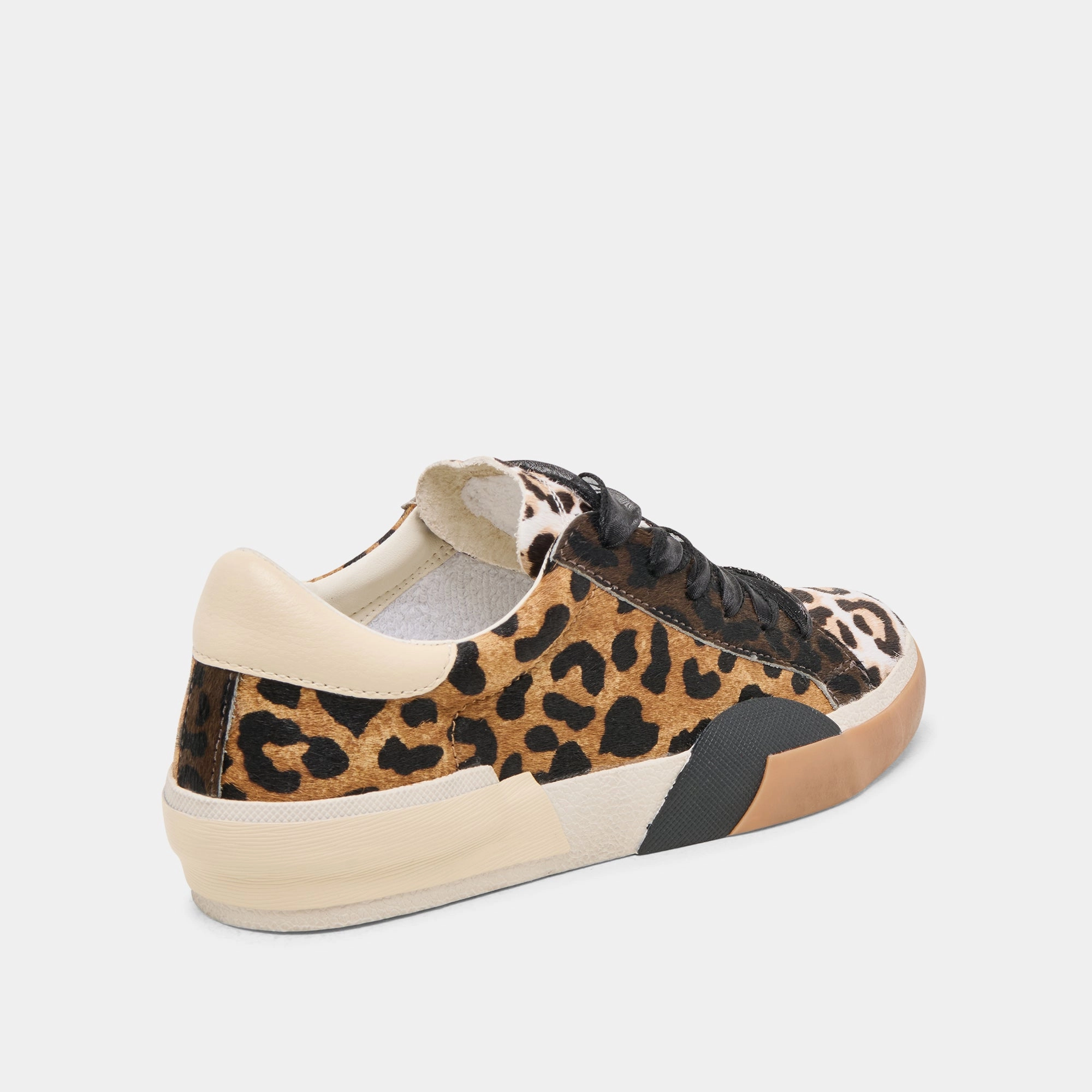 Odor Resistant Materials ZINA SNEAKERS TAN MULTI CALF HAIR