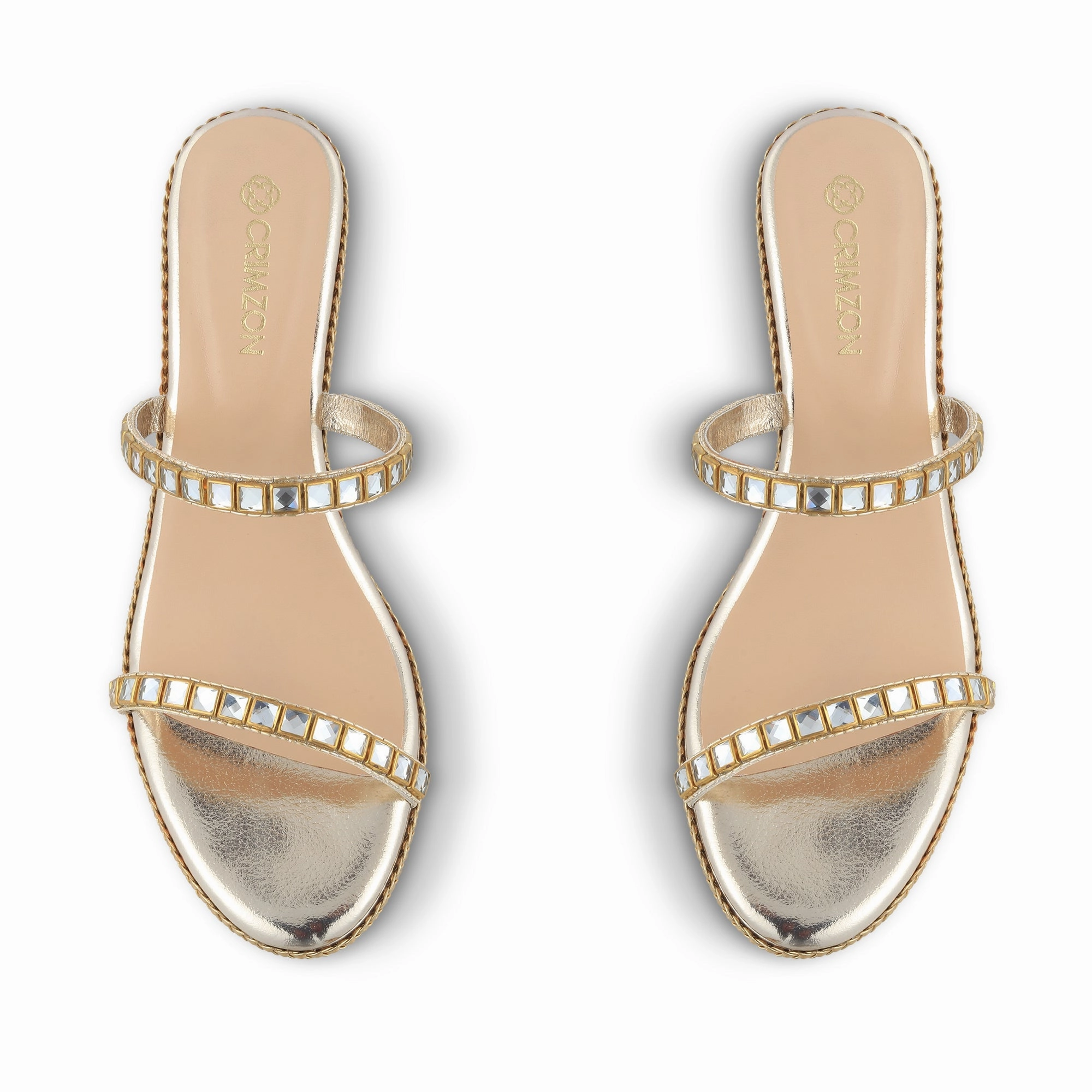Vegan Leather Option Comfortable beach sandals ZOYA- GOLD WEDGES